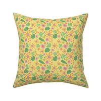 Isla Tropical Floral - Yellow, Small Scale