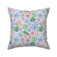 Isla Tropical Floral - Icy Violet, Medium Scale