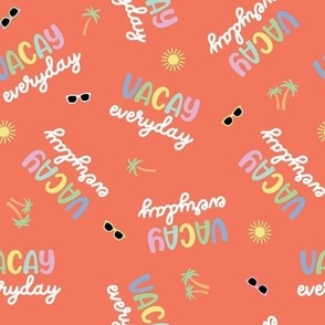 Vacay Everyday - Coral, Medium Scale