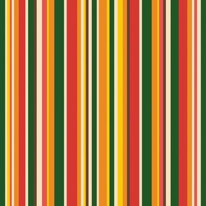 Tropical fruit stripes - red, orange, yellow, green
