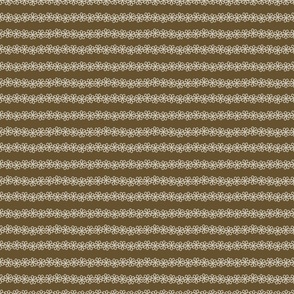Flower Stripes in Brown and White