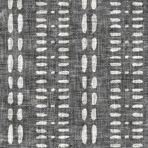 Stitched - Mud cloth dash - grey - LAD23