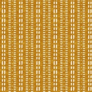 (small scale) Stitched - Mud cloth dash - mustard - LAD23