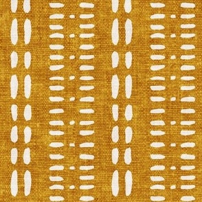 Stitched - Mud cloth dash - mustard - LAD23