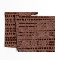 Stitched - Mud cloth dash -  black/rust - LAD23