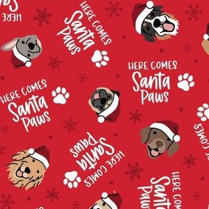 Santa Paws Santa Pups - Red, Medium Scale