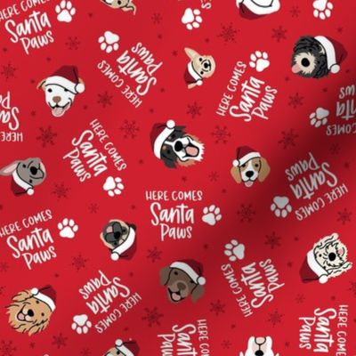 Santa Paws Santa Pups - Red, Small Scale