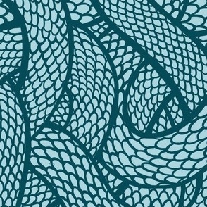 Endless Snake - Blue - Teal - Large