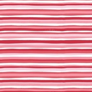 Thick Watercolor Stripes Cotton Candy Horizontal Small Scale 4 x 4