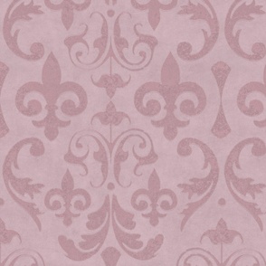 Vintage Damask Velvet Reverie Elegant Nostalgic Pattern In Pastel Pink