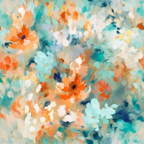 Painted flowers abstract 
