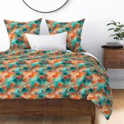 Orange Abstract Floral 