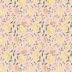 Twisted Florals - Peach - Small