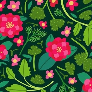 Summer Herb Pot - Green, Pink