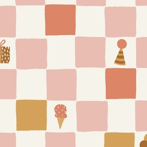 Birthday Retro checkerboard - Jumbo size