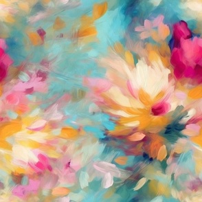 Orange Floral Abstract 