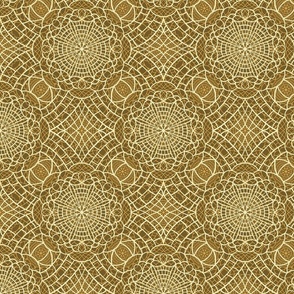 dark golden yellow modern boho lace - magical meadow square-01
