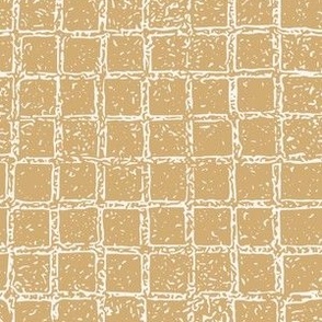 Checkered Plaid Tile, Golden Yellow Mustard, Small