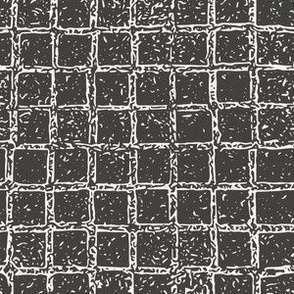 Checkered Plaid Tile, Charcoal, Small