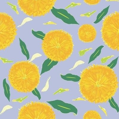 Marigold Seamless Decorative Pattern Yellow Wrapping Paper by Code Clothes