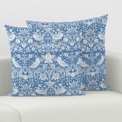 William Morris ~ Strawberry Thief ~ Blue & White