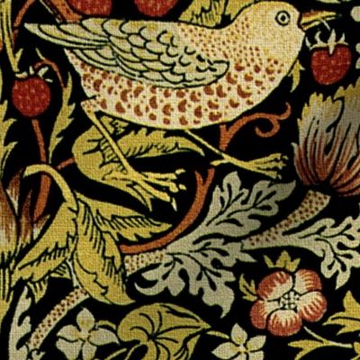 William Morris ~ Strawberry Thief ~ Intense