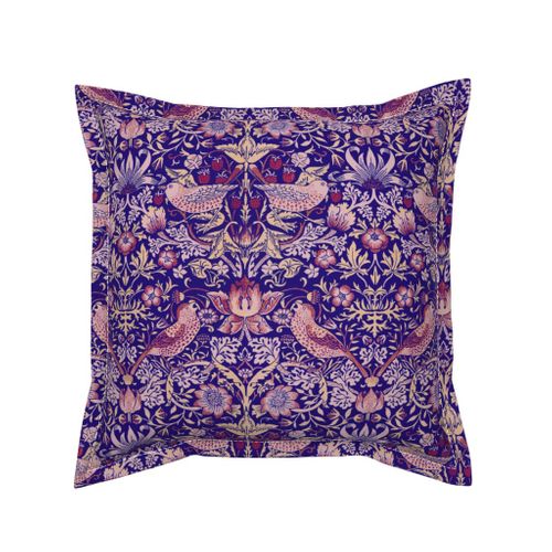 Floral William Morris Damask Throw Pillow Cover w Optional Insert by Roostery