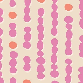 Sea Bubbles - 6  // Large Scale // orange pink off-white