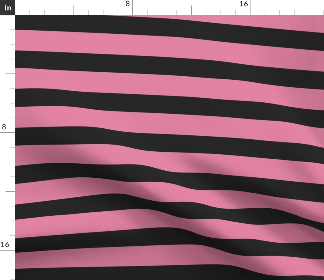 Simple Stripes in Pink and Charcoal