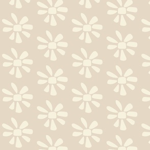 Chunky Daisy - Neutral - Vintage Garden - Half Drop.