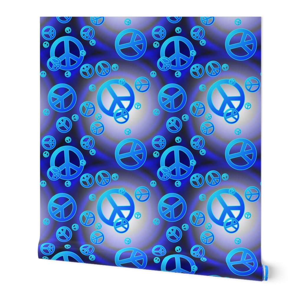 Blue Peace Signs