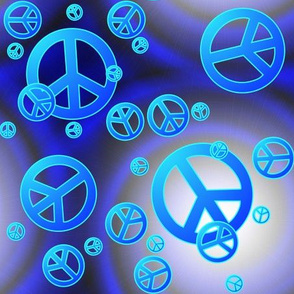 Blue Peace Signs