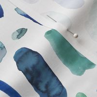 Minimal and abstract watercolor shapes Blue Micro