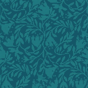 Teal Embroidery