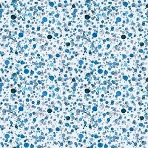 Splatter Drops texture Blue Small