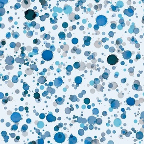 Splatter Drops texture Blue Medium