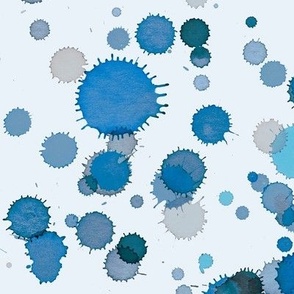 Splatter Drops texture Blue Jumbo Large