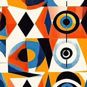 Evil_Eye in Geometric Pattern of Bright Colors