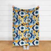 Evil_Eye in Geometric Pattern of Bright Colors