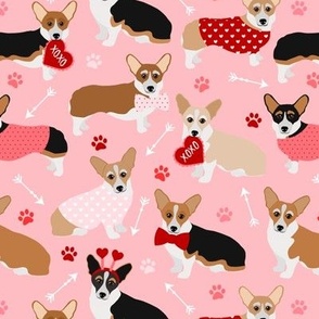 Valentine's Day Corgi Dogs Pink