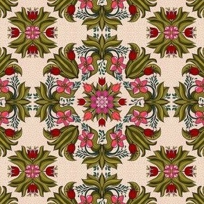 Mandala Tulips_on Cream_SMALL_4x4