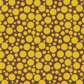 Yellow & Brown Polka Dots