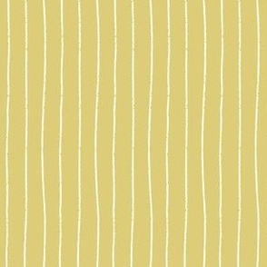 Hand-drawn Textured Stripes - Muted Yellow Gold