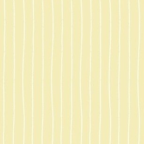 Hand-drawn Textured Stripes - Butter Yellow