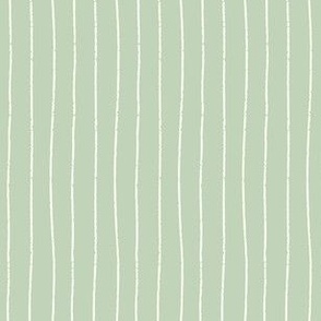 Hand-drawn Textured Stripes - Pastel Green