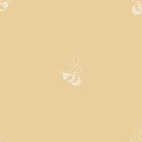 Sweet As Honey Bumble Bee Polkadot Graphite Sketch // Summer Yellow // JUMBO 