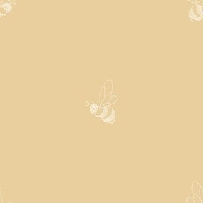 Sweet As Honey Bumble Bee Polkadot Graphite Sketch // Summer Yellow // Medium 