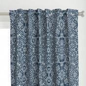 Indigo Blue Tribal Tile Pattern - Texture - Kaleidoscope  