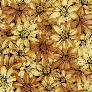 Retro Daisy Flowers