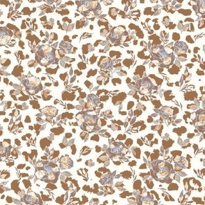 Tiny Floral Animal Print - Beige